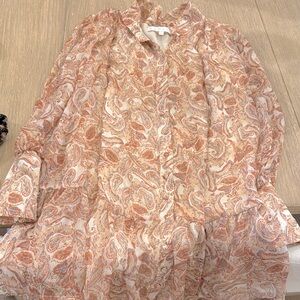 Karlie paisley Button-Up dress